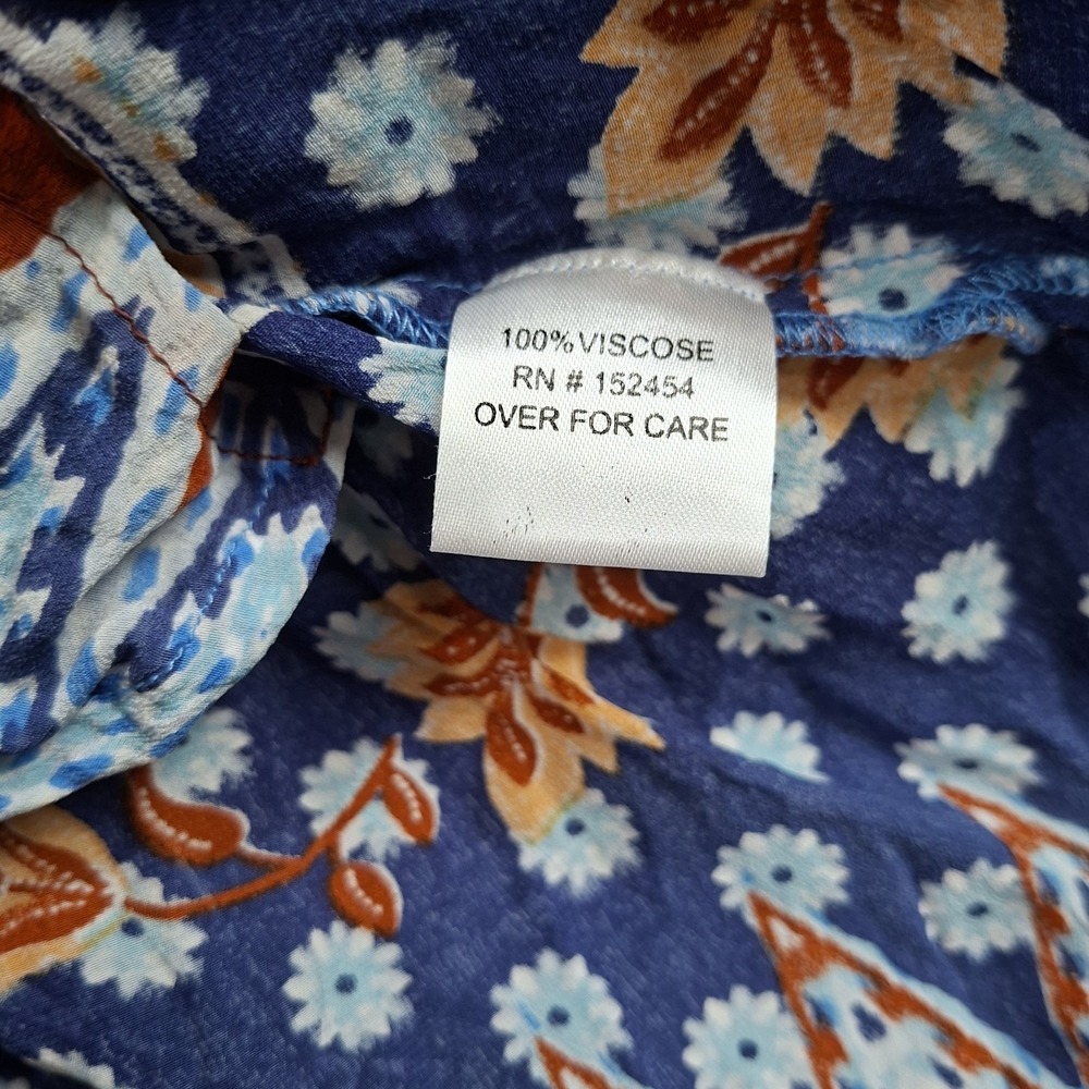 Kyla Seo Dress Womens XXL 2X Blue Embroidered Shirt Dress Boho Western - Picture 9 of 11